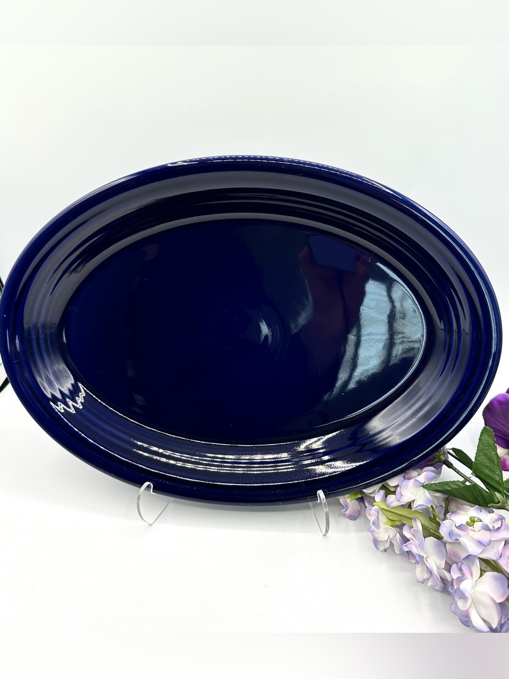 HLC Fiestaware Blue or Purple Oval Serving Platter USA